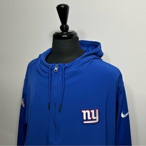 Nike Men's 3XL New York Giants 1/4 Zip Poly Spandex Stretch NFL Hoodie Jacket